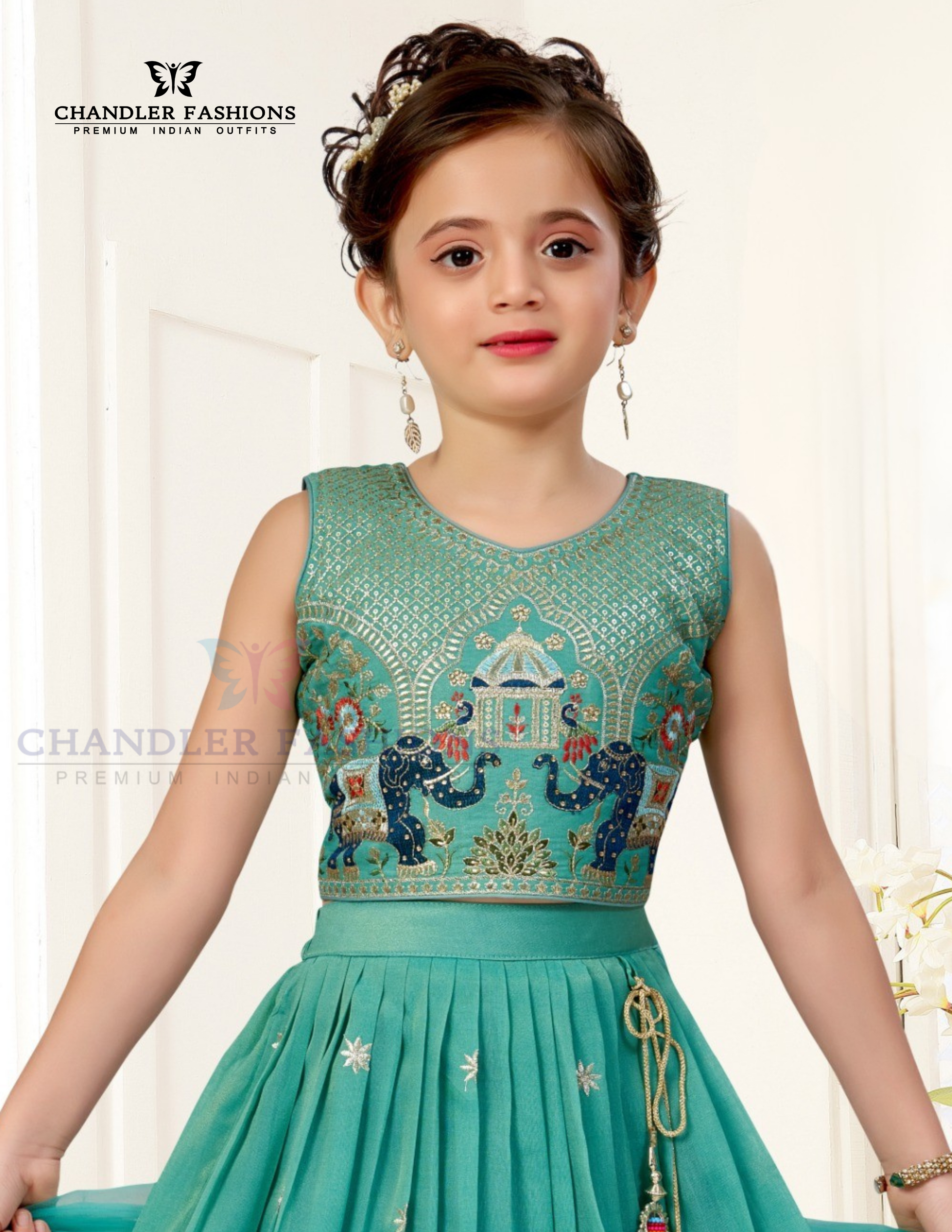 Charming Sea Green Color Embroidery And Sequins Work Choli Sets Near Me