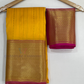 Yellow Color Pure Kanchi Silk With Pink Pallu And Gold Zari Work Saree - SILKMARK CERTIFIED Near Me