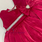 Dark Pink Color Organza Frock Near Me