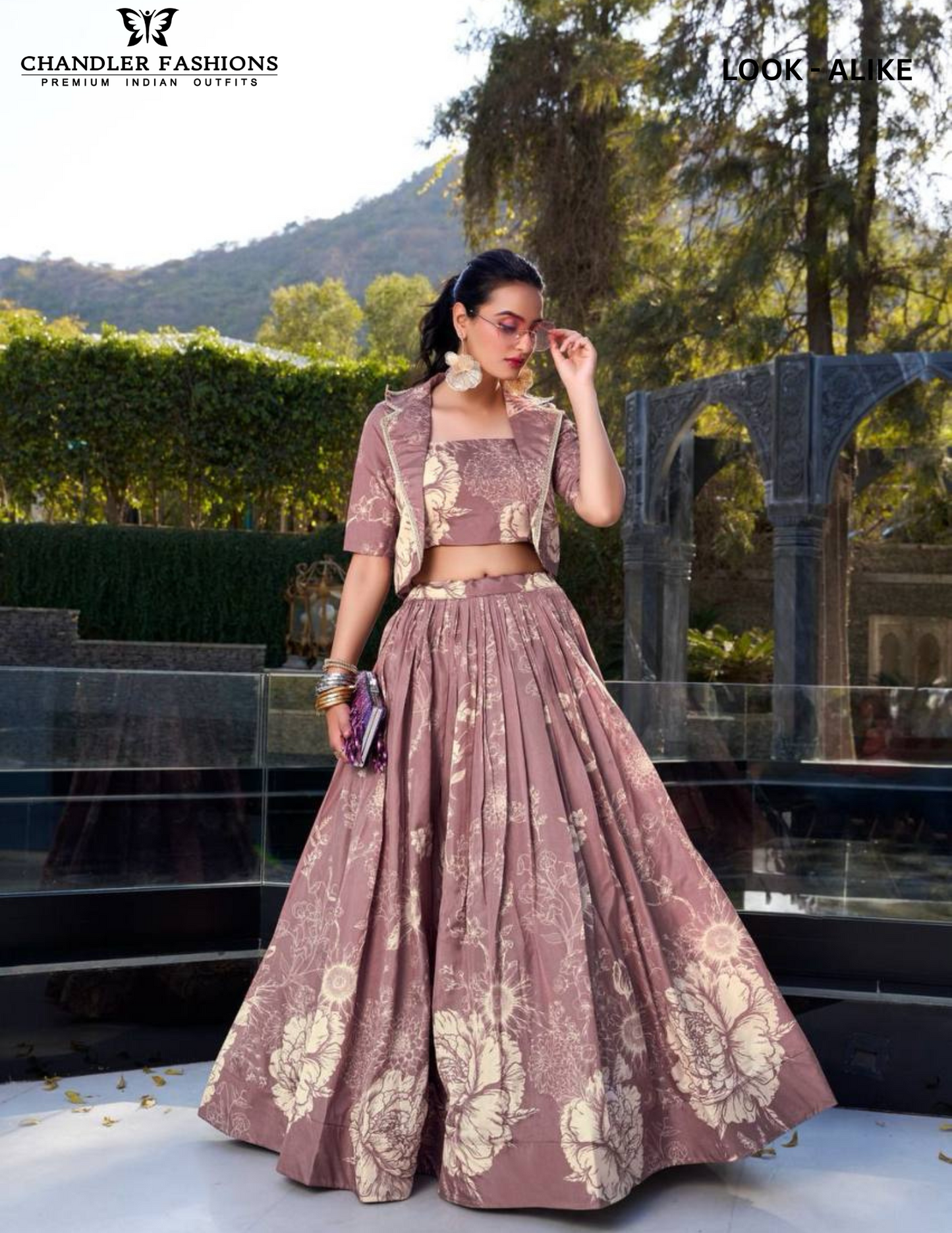 Light Pink Color Tussar Silk With Floral Print Lehenga Choli  For Women Nar Me