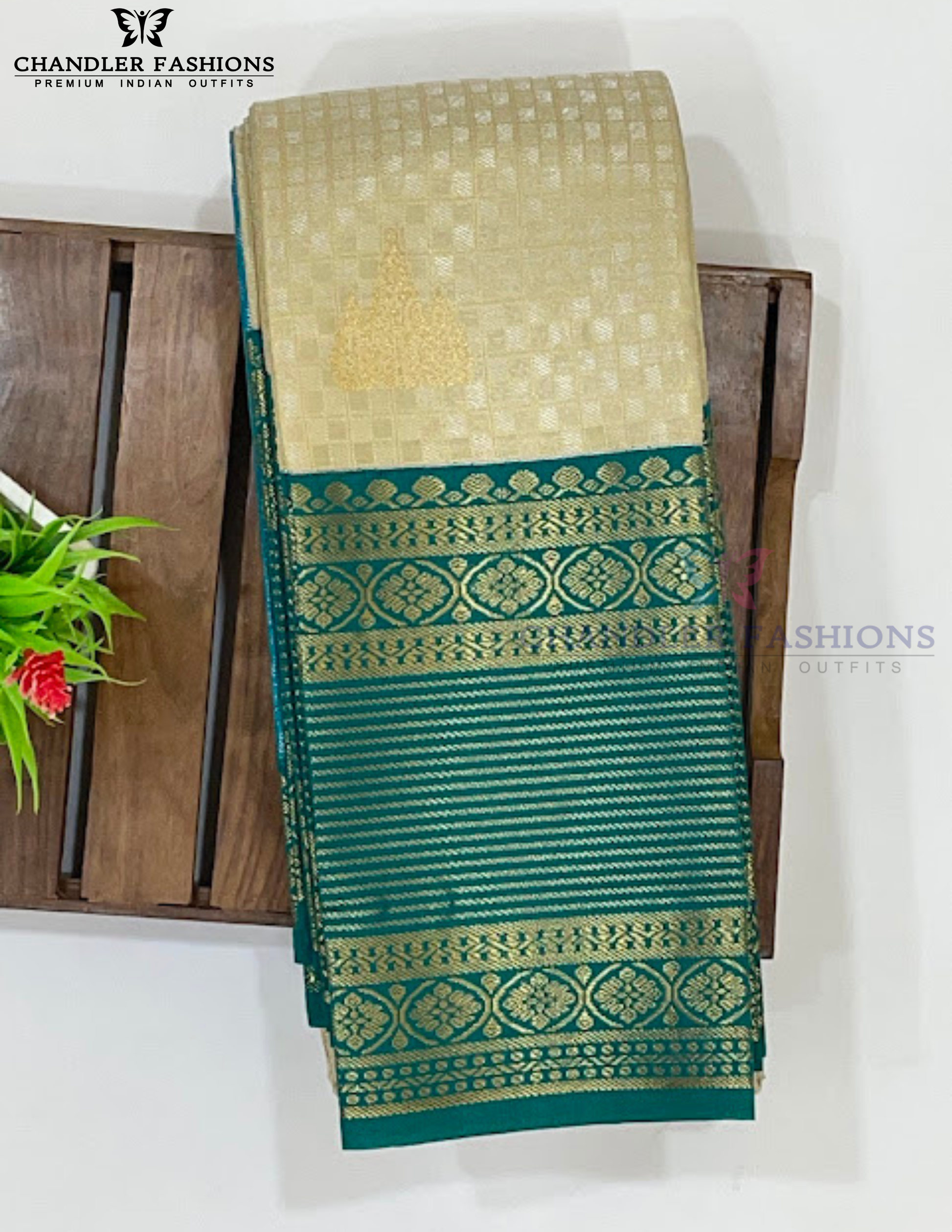 Beautiful Sandal Color Soft Silk With Zari Work Saree For Women Near Me