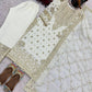 White Color Sequins Work Salwar Suits In Yuma