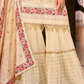 Lovely Cream Color  Faux Georgette Sharara Suits In USA