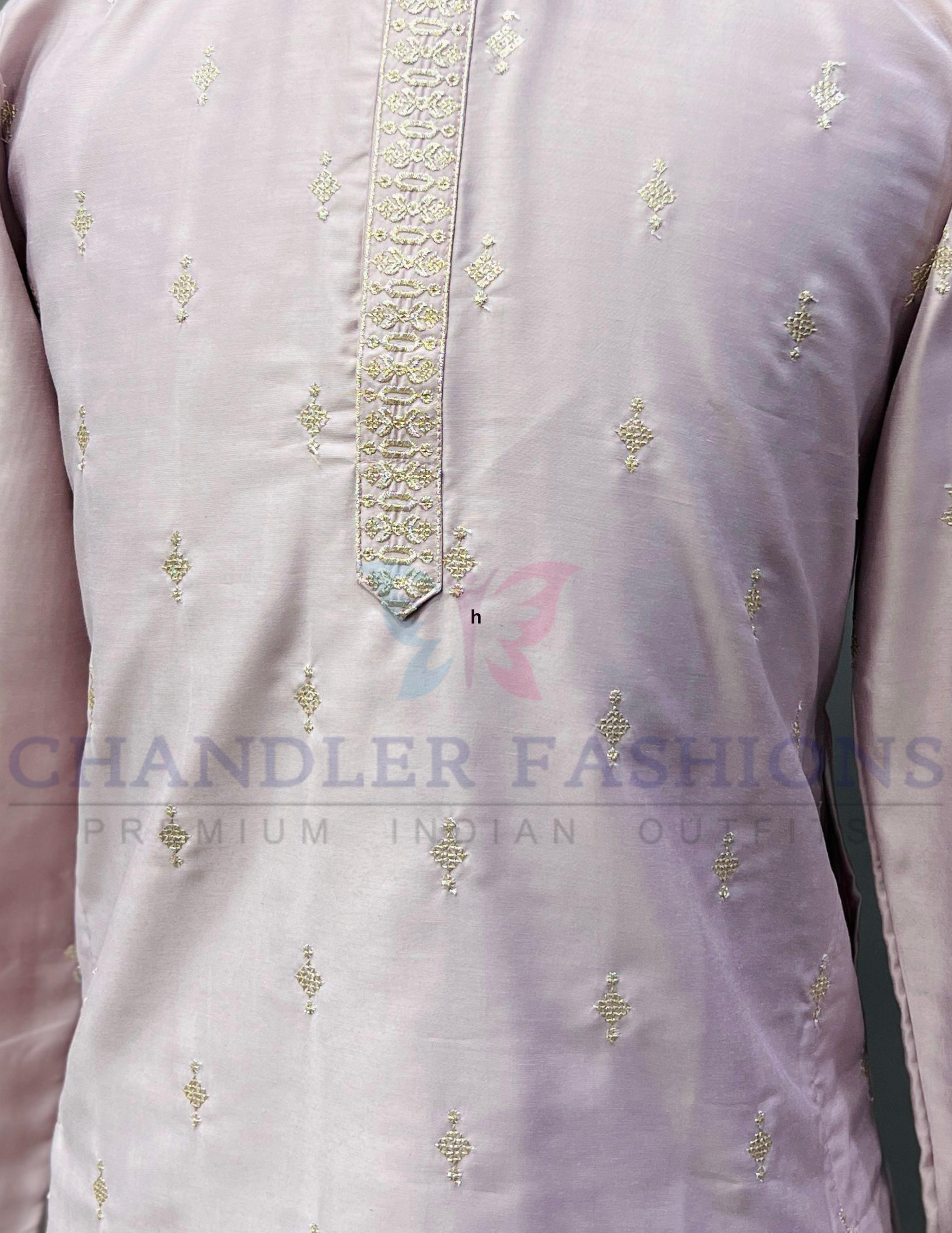 Light Purple Matka Silk With Embroidered Kurta Suit Near Me
