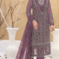 Amazing Pink Colored Faux Georgette With Heavy Embroidery Work Salwar Suits For Women