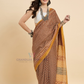 Pretty Pale Maroon Color Cotton With Printed Work Saree For Women