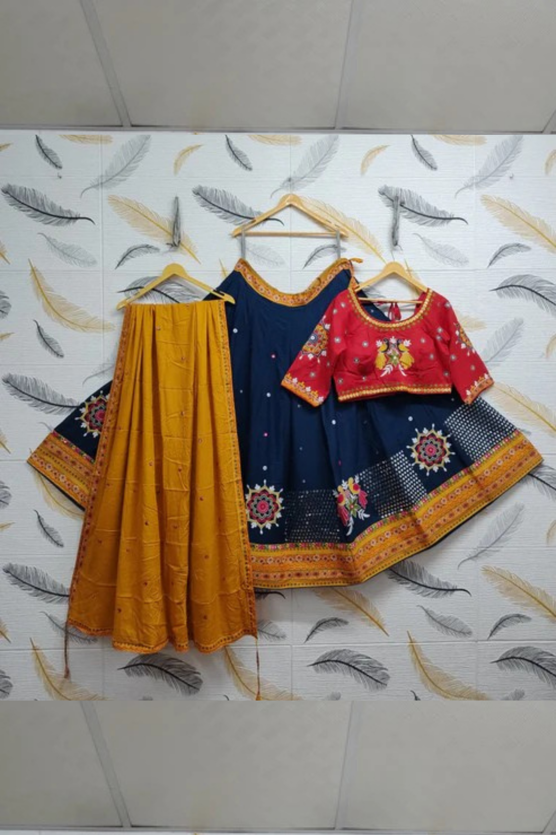 Charming Blue Color Embroidery Work Chaniya Choli For Women