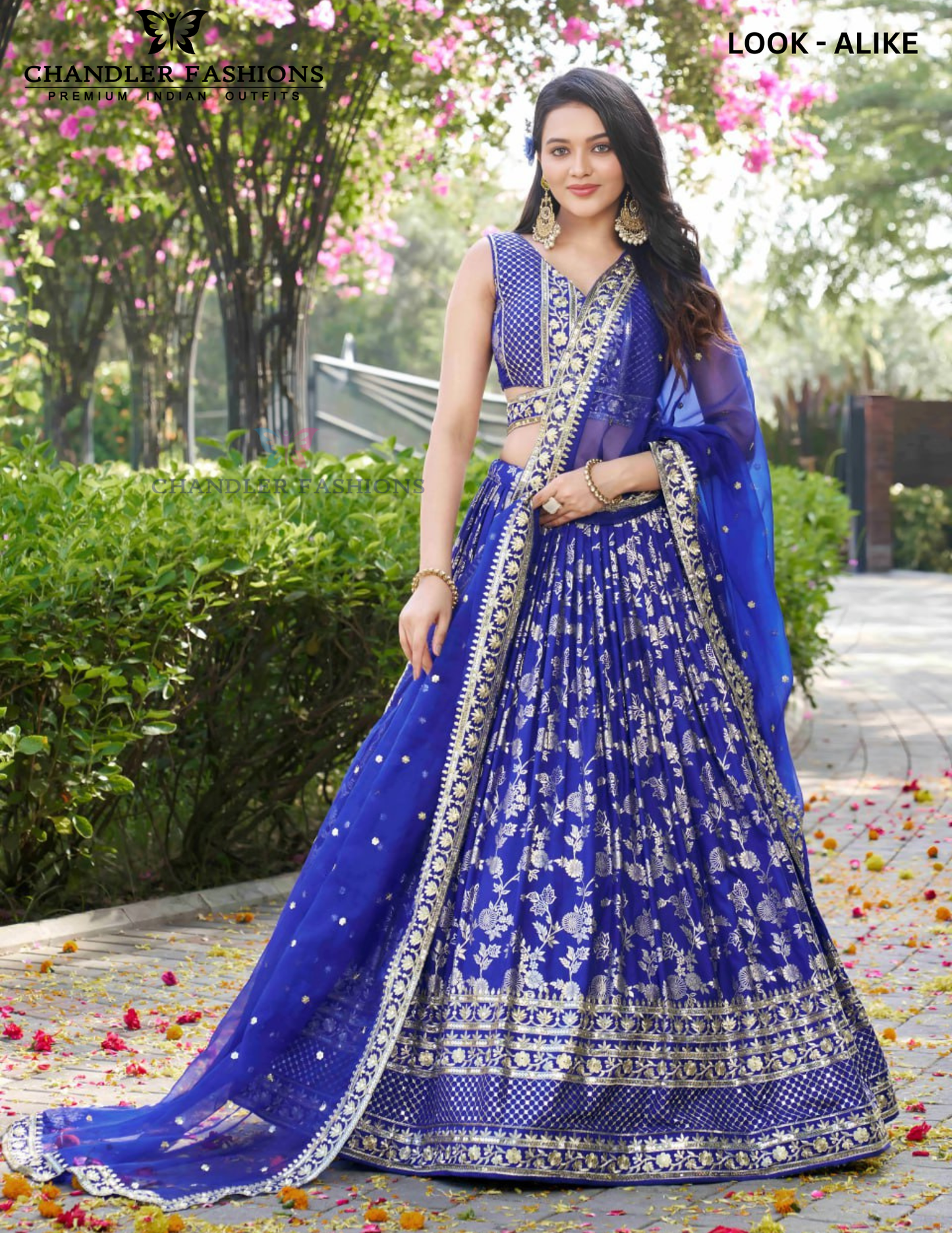Blue Color Silk Jacquard With Sequins And Zari Embroidery Lehenga Choli In USA