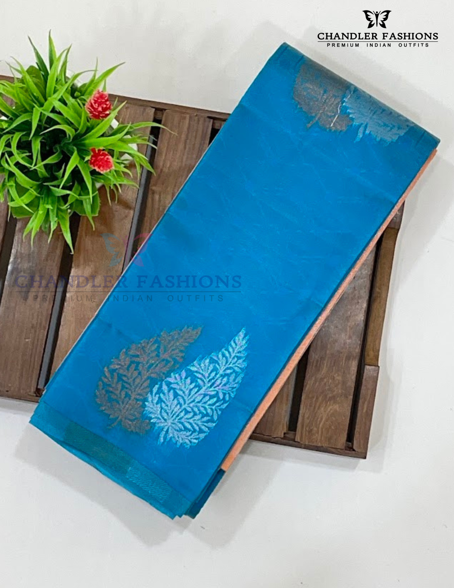 Rama Blue Color Art Silk Saree For Women In USA