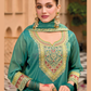 Green Color Embroidery Work Kurti With Dhoti Pant Set Near Me