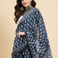 Blue Color Cotton With Printed Work Saree Near Me