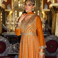 Orange Color Heavy Chinon With Embroidery Work Palazzo Suits Near Me
