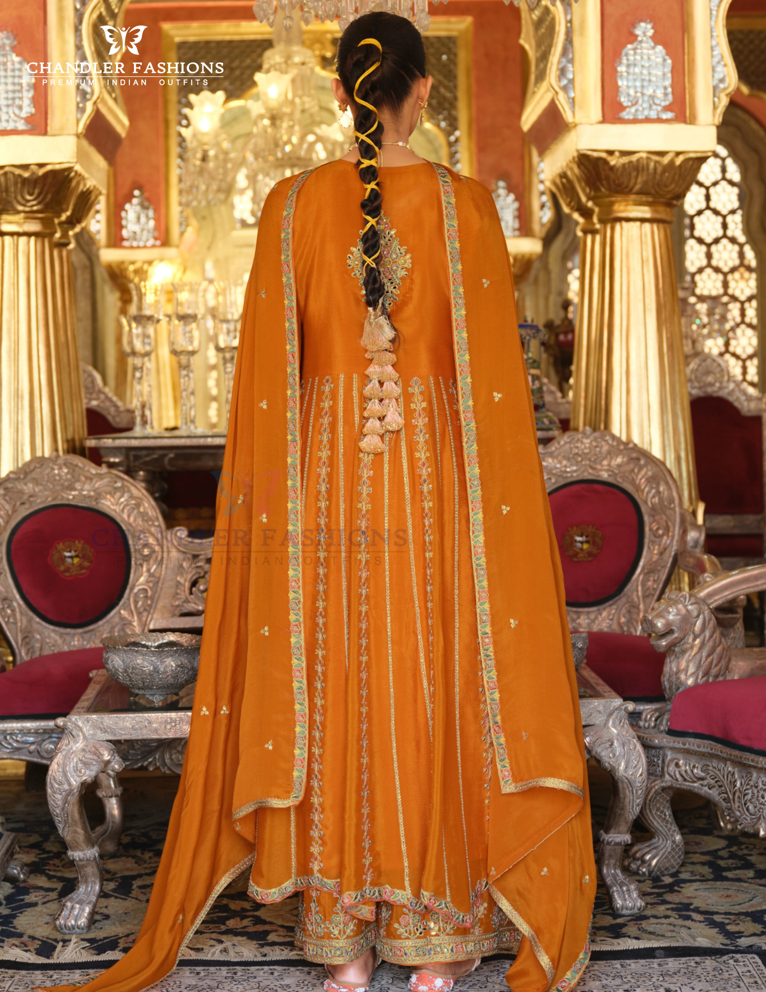 Orange Palazzo Suits For Women In Arizona