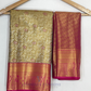Gold Color Pure Kanchi Silk With Gold Zari Work Saree Near Me
