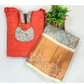 Orange And Grey Color Art Silk Langa Set With Stone Work Near Me