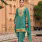 Pretty Green Color Embroidery Work Kurti With Dhoti Pant Set For Women