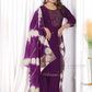 Stunning Purple Color Viscose With Embroidery Work Salwar Suits