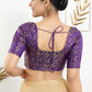 Violet Colored Jacquard Printed Blouse For Women Near Me