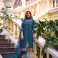 Amazing Teal Blue Color Salwar Suits With Embroidery Work For Women