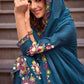 Amazing Teal Blue Color Salwar Suits With Embroidery Work Near Me