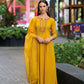 Attractive Yellow Color Softy Viscose Salwar  Suits With Embroidery Work For Women