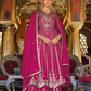Pink Color Heavy Chinon With Embroidery Work Palazzo Suits Near Me 