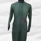 Exquisite Green Color Soft Silk Kurta With Pajama For Men