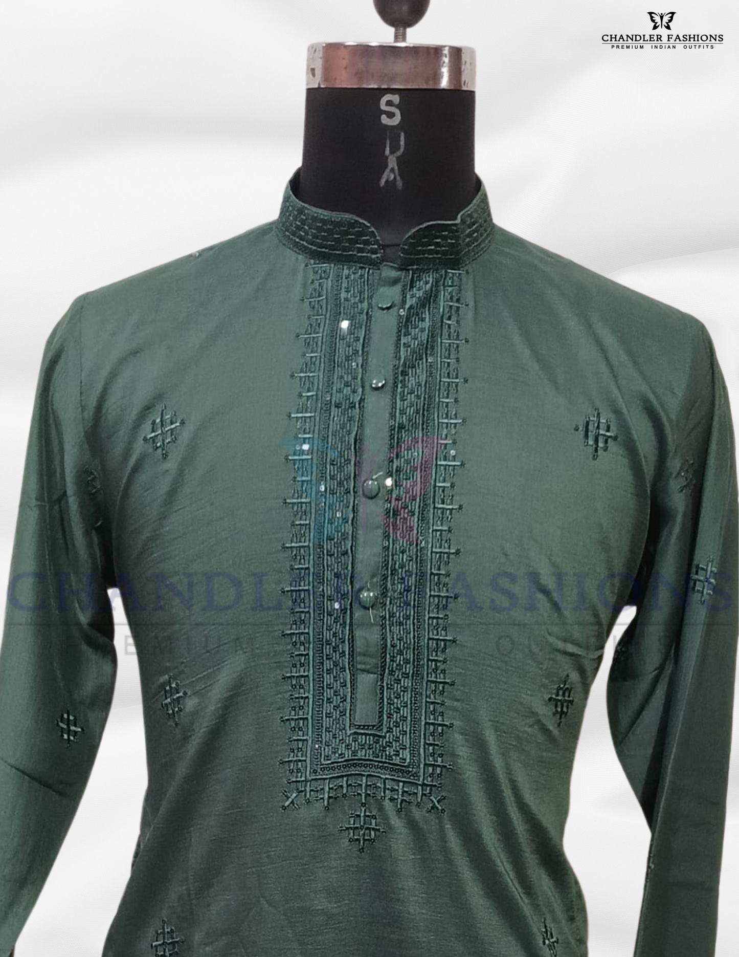 Exquisite Green Color Soft Silk Kurta With Pajama Near Me