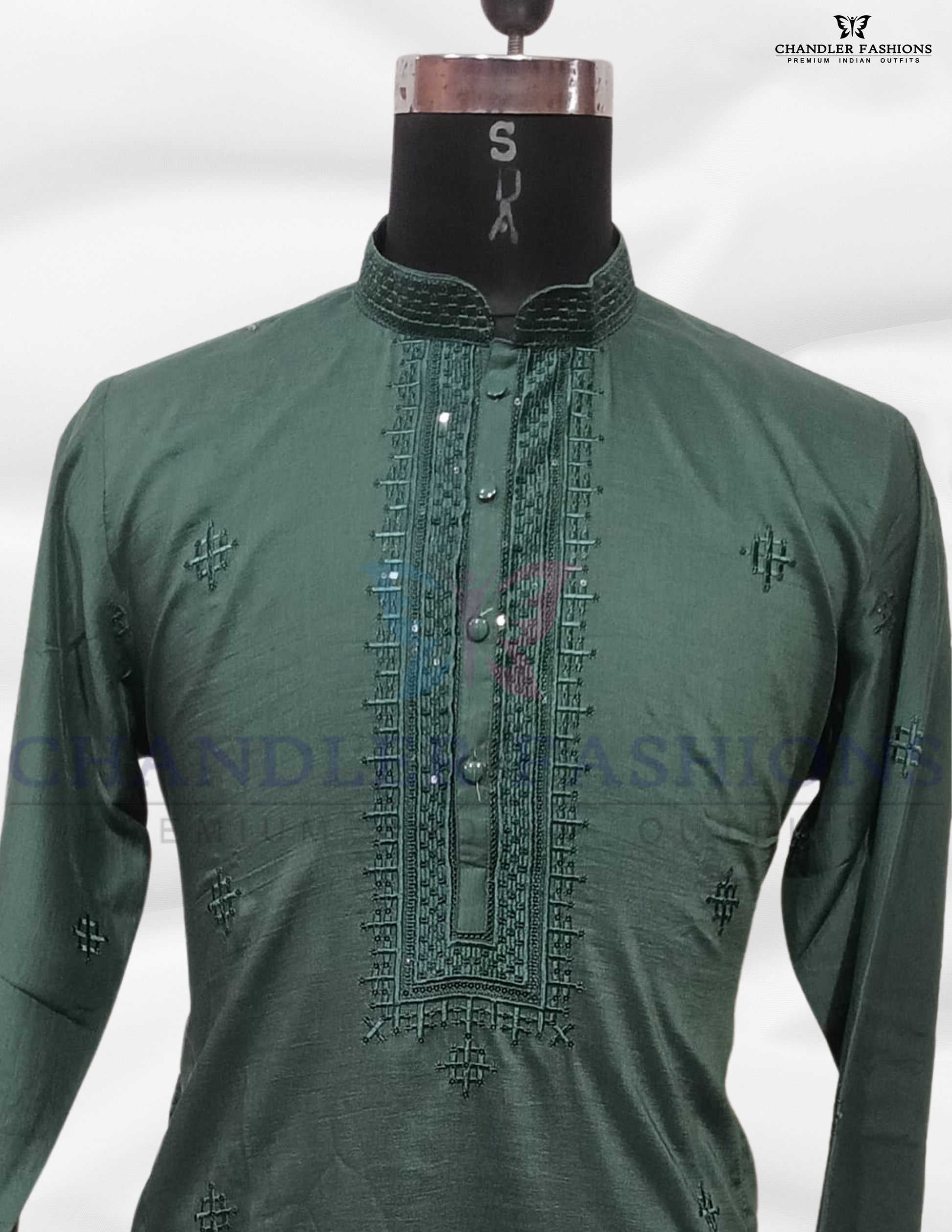 Exquisite Green Color Soft Silk Kurta With Pajama Near Me