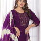 Purple Color Viscose With Embroidery Work Salwar Suits Near Me