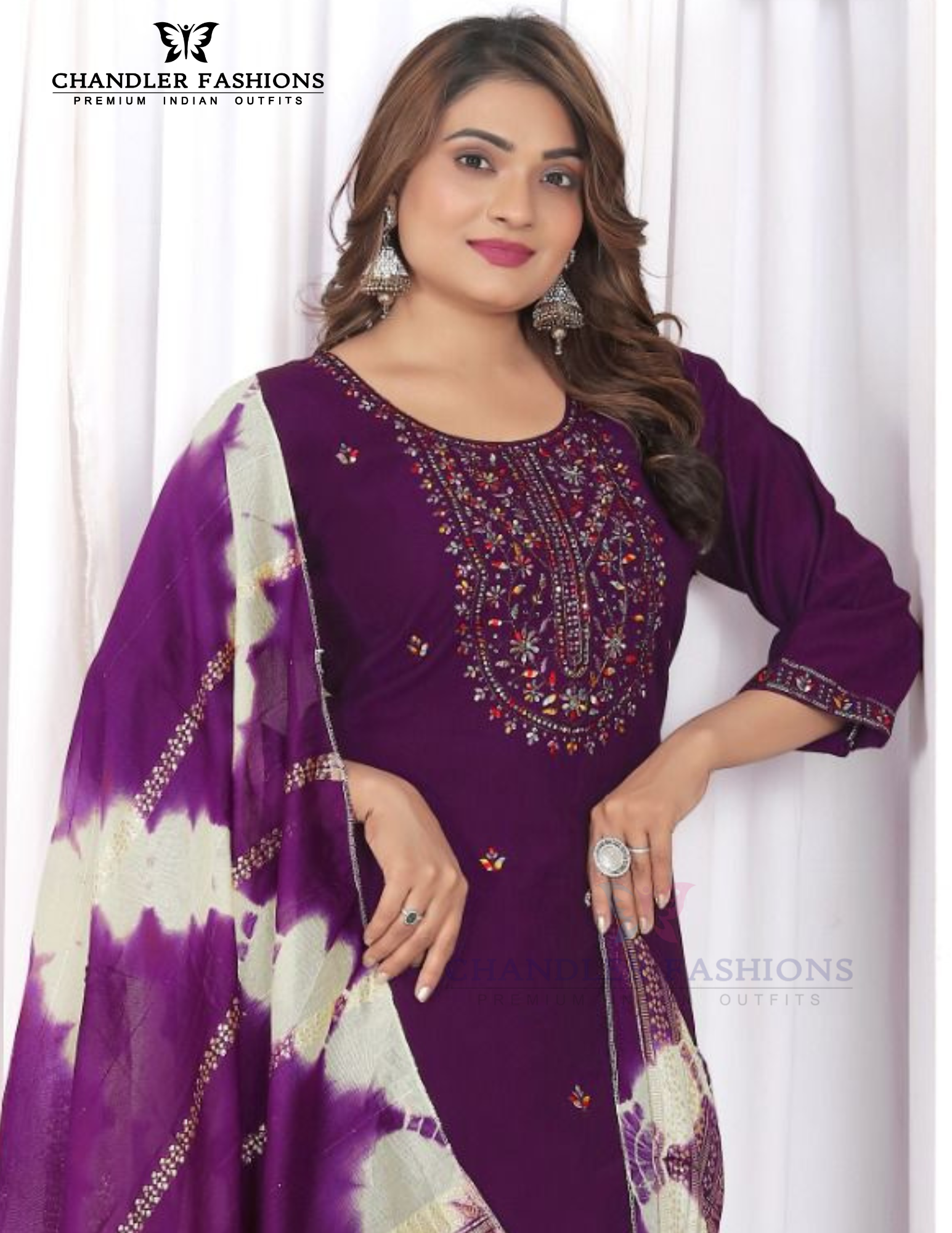 Purple Color Viscose With Embroidery Work Salwar Suits Near Me