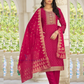 Alluring Pink Color Rayon With Digital Printed Work Salwar Suits For Women