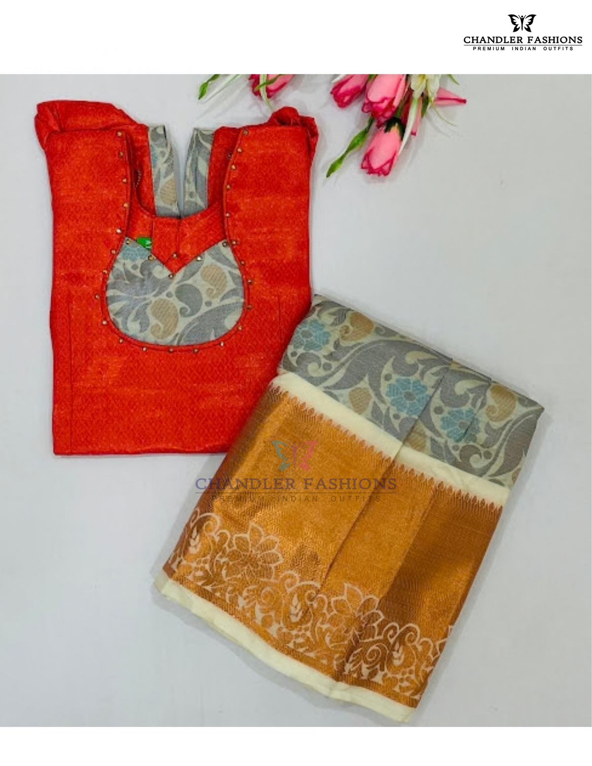  Grey Color Art Silk Langa Set For Girls In Phoenix
