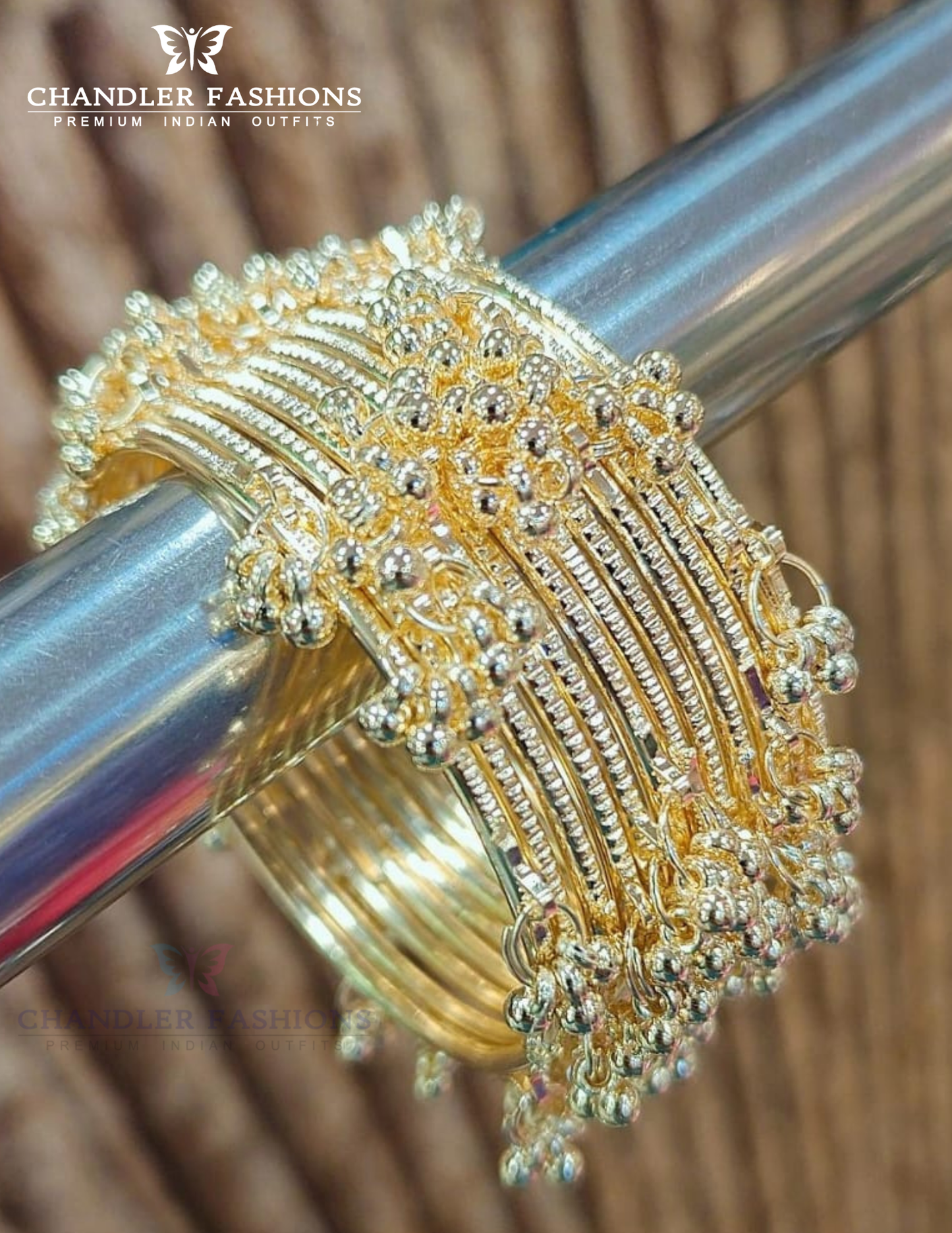 Gold Color With Gold Plated Ghungroo Bangles Near Me 