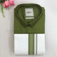 Graceful Green Colored Shirt And Dhoti Set For Men