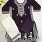 Gorgeous Purple Color Cotton Kurti Suits For Girls