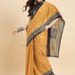 Attractive Yellow Color Cotton With Printed Work Saree For Women