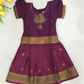 Beautiful Purple Color Art Silk Langa Set With Stone Work For Girls