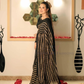 Black Premium Blooming Georgette Sequins Work Designer In Tempe