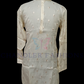 Stunning Ivory Color Silk Embroidery Work Kurta With Pajama For Men