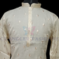 Stunning Ivory Color Silk Embroidery Work Kurta With Pajama Near Me