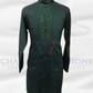 Alluring Dark Green Color Soft Silk Kurta With Pajama For Men