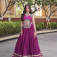 Amazing Purple Color Rayon With Gamthi And Mirror Work Chaniya Choli For Women