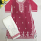 Pink Color With Embroidery Work Cotton Kurti Suits Near Me