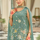Pale Green Color Shimmer Silk With Embroidery Work Palazzo Suits Near Me