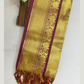 Wonderful Purple Color Art Silk Shawl With Golden Zari Work (Ponnadai) For Guest Near Me
