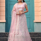 Pretty Pink Color Net With Sequins And Zarkan Work Lehenga Choli For Women