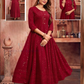  Red Color Anarkali Gown In USA