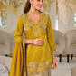 Yellow Color Shimmer Palazzo Suits In Prescott