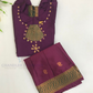 Beautiful Purple Color Art Silk Langa Set With Stone Work For Girls Near Me